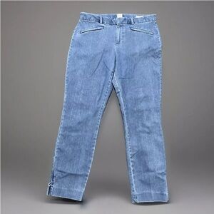 Gap womens Signature skinny ankle jeans size 12 zip pocket stretch med wash